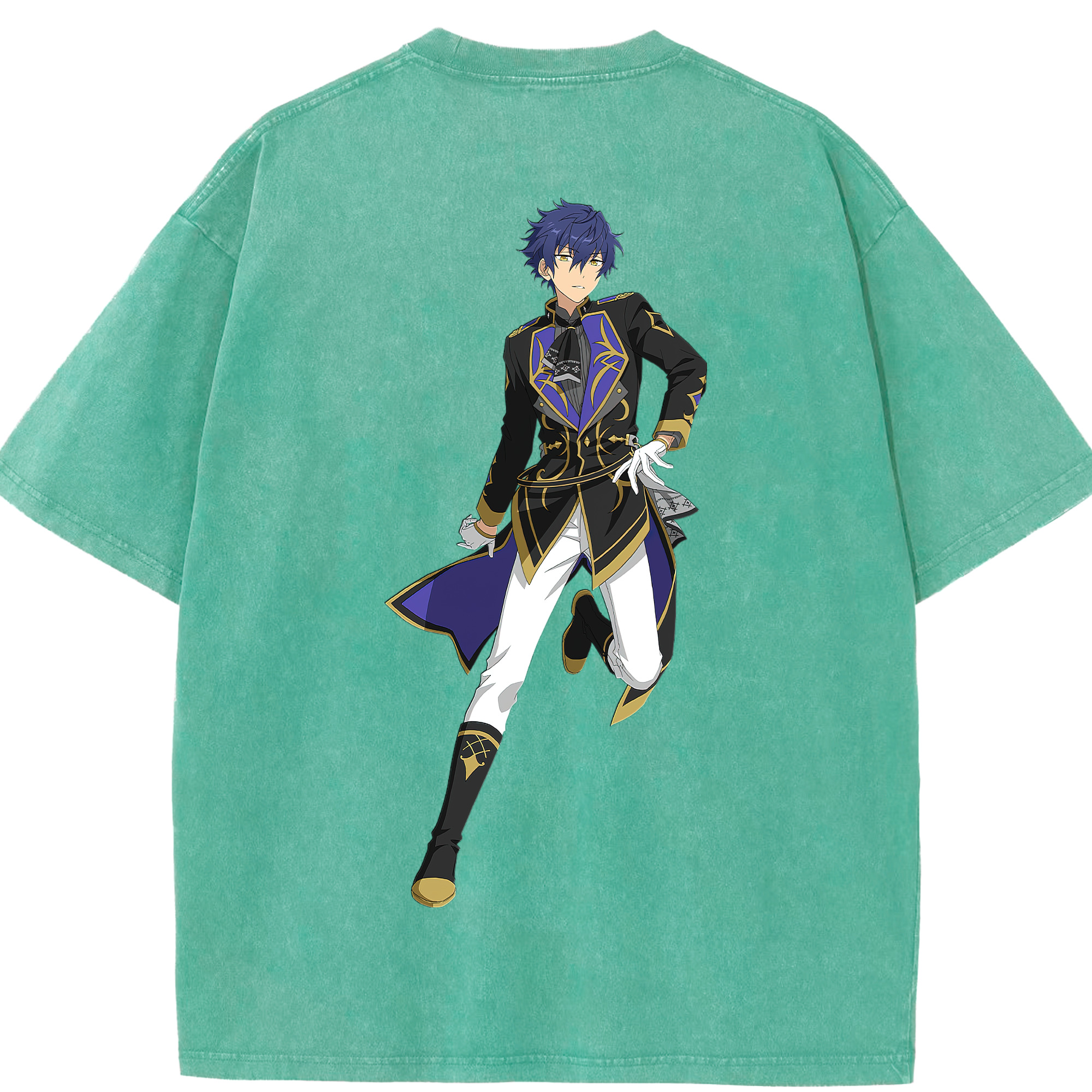 （画像用） あんさんぶるスターズ! Ensemble Stars 綿100% ヴィンテージ風 半袖Tシャツ（背面プリント）